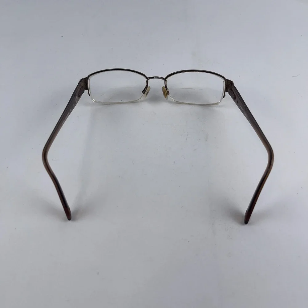 Anne Klein AK5003-208 Women Eyeglasses Frame Brown Plastic Half Rim 52-17-140 mm